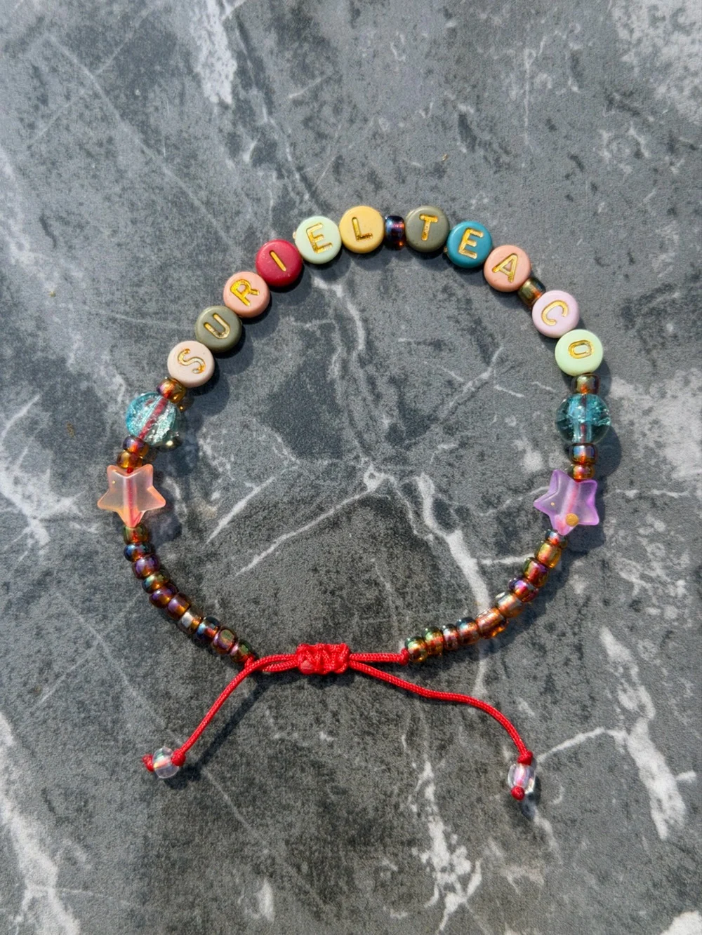ACOTAR Suriel Inspired adjustable Beaded Bracelet - glass and acrylic bead blend